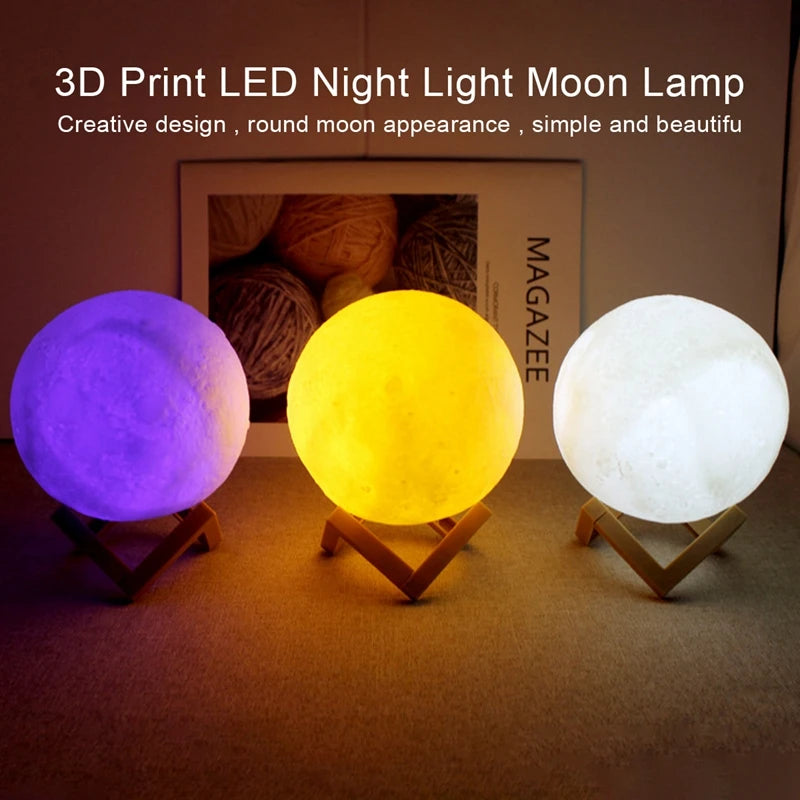 Enchanting LED Moon Light - Perfect Galaxy Night Light for Kids' Rooms & Birthday Gifts