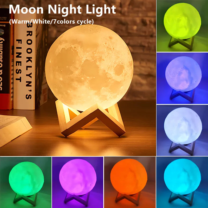 Enchanting LED Moon Light - Perfect Galaxy Night Light for Kids' Rooms & Birthday Gifts